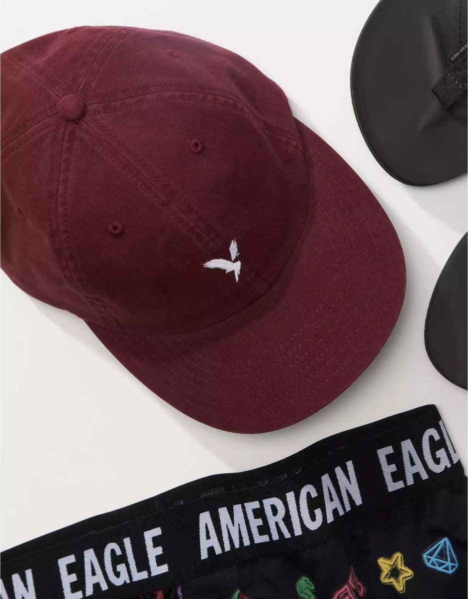 Chapeaux American Eagle AEO Baseball Bordeaux Foncé Homme | FMV-49189422